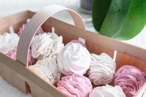 marshmallows handgemaakt wit en roze foto