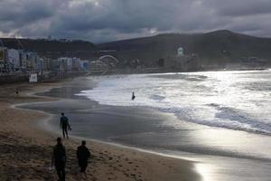 las cantera's strand in las palmas de oma kanarie, Spanje foto