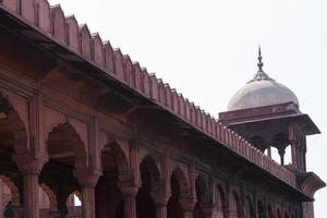 muur van jama masjid moskee in oud Delhi in Indië foto