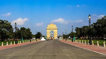 Indië poort van Delhi in Indië bewerkt beeld foto