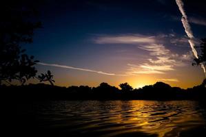 de zonsondergang in Florida foto