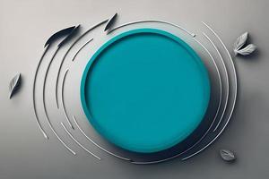 abstract blauw cirkels achtergrond natuur essence element met blanco ruimte in de midden- naar zetten logo, tekst of ontwerp materiaal. foto