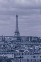 zicht van centrum van Parijs met eiffel toren foto