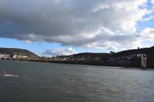 Rijn Bij bingen met de muis toren foto