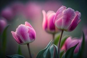 roze tulp bloemblad perfectie, gemaakt met generatief ai foto