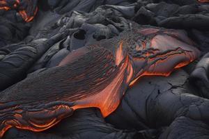 lava van vulkaan, gemaakt met generatief ai foto
