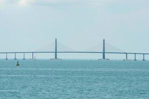 hoofd span bleef kabel van penang brug, Maleisië foto