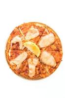 pizza met gerookte zalm foto