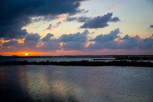 san pedro baai in Belize Bij schemer foto