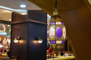 Arabisch lantaarn van Ramadan viering, Islamitisch ornament foto