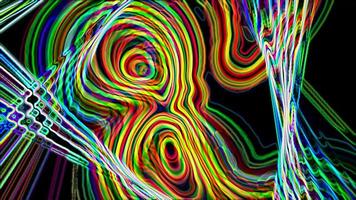 kleurrijk strepen contour achtergrond in donker foto