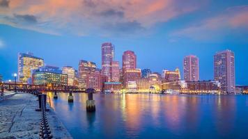 Boston skyline van het centrum van de stad usa foto