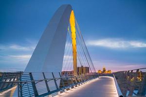 des moines iowa skyline in de VS. foto