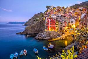 Riomaggiore, de eerste stad van de Cique Terre in Ligurië, Italië foto