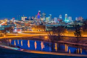 uitzicht op de skyline van Kansas City in Missouri