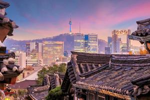 de historische wijk Bukchon Hanok foto