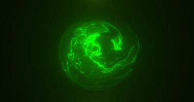 abstract groen energie gebied transparant ronde helder gloeiend, magisch abstract achtergrond foto