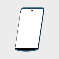 cel telefoon vector grafisch ontwerp hebben wit scherm, blauw grens foto