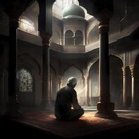 moskee voor Moslim gebed. ai gegenereerd foto