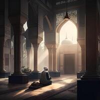 moskee voor Moslim gebed. ai gegenereerd foto
