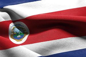3d illustratie detailopname vlag van costa rica foto
