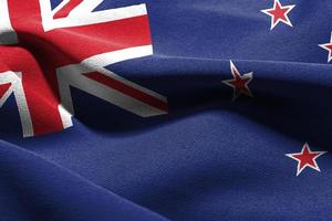 3d illustratie detailopname vlag van nieuw Zeeland foto