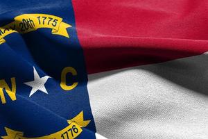 3d illustratie vlag van noorden carolina is een staat van Verenigde stat foto