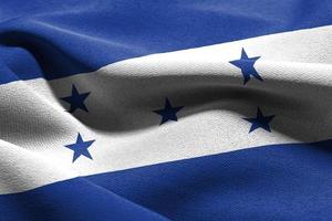 3d illustratie detailopname vlag van Honduras foto