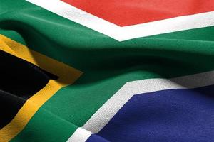 3d illustratie detailopname vlag van zuiden Afrika foto