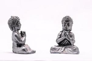 zilver Boeddha standbeeld foto