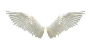 engelenvleugels geïsoleerd op een witte achtergrond foto