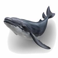walvis zwart en wit ai gegenereerd foto