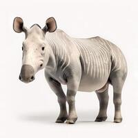 tapir illustratie werkzaamheid Aan wit achtergrond ai gegenereerd foto