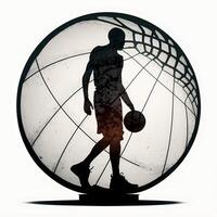 basketbal silhouet ai gegenereerd foto