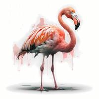 flamingo illustratie ai gegenereerd foto