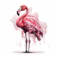 flamingo illustratie ai gegenereerd foto