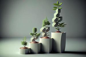 klein planten in groeit grafiekachtig potten foto