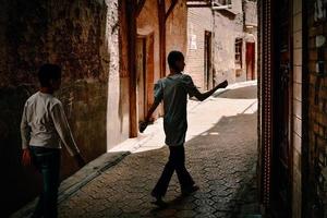 de vervallen en al lang bestaand volk huizen Aan hoog tempo in kashgar, xinjiang foto