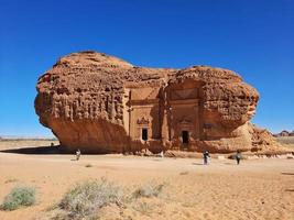 mooi dag visie van al hegra, madain saleh archeologisch plaats in al ula, saudi Arabië. foto