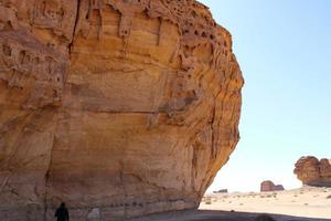 mooi dag visie van al hegra, madain saleh archeologisch plaats in al ula, saudi Arabië. foto