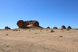 mooi dag visie van al hegra, madain saleh archeologisch plaats in al ula, saudi Arabië. foto