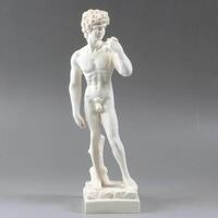 retro wit beeldje david Italiaans Renaissance david Michael angelo beeldhouwer Italië beeldje gips naakt david standbeeld david liefde foto