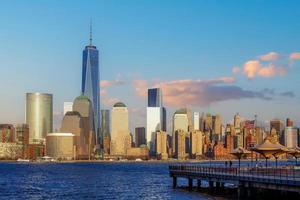 Manhattan stad horizon stadsgezicht van nieuw york van nieuw Jersey foto