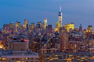 Manhattan stad horizon stadsgezicht van nieuw york van top visie foto