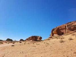 mooi dag visie van al hegra, madain saleh archeologisch plaats in al ula, saudi Arabië. foto