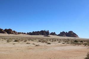 mooi dag visie van al hegra, madain saleh archeologisch plaats in al ula, saudi Arabië. foto