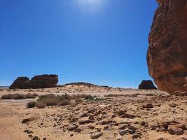 mooi dag visie van al hegra, madain saleh archeologisch plaats in al ula, saudi Arabië. foto