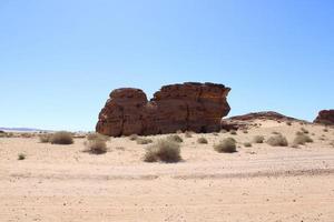 mooi dag visie van al hegra, madain saleh archeologisch plaats in al ula, saudi Arabië. foto