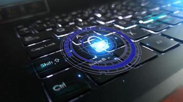 internet veiligheid en gegevens bescherming concept, blockchain en cyberbeveiliging. gegevens bescherming cyber veiligheid privacy bedrijf internet technologie concept. foto