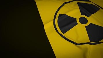 radioactiviteit vlag voor oorlog of wapen concept 3d renderen foto